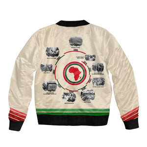 Black History Milestones - African Timeline Bomber Jacket