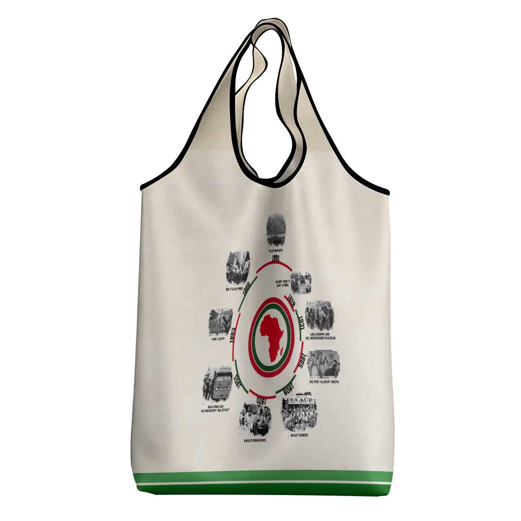 Black History Milestones - African Timeline Grocery Bag