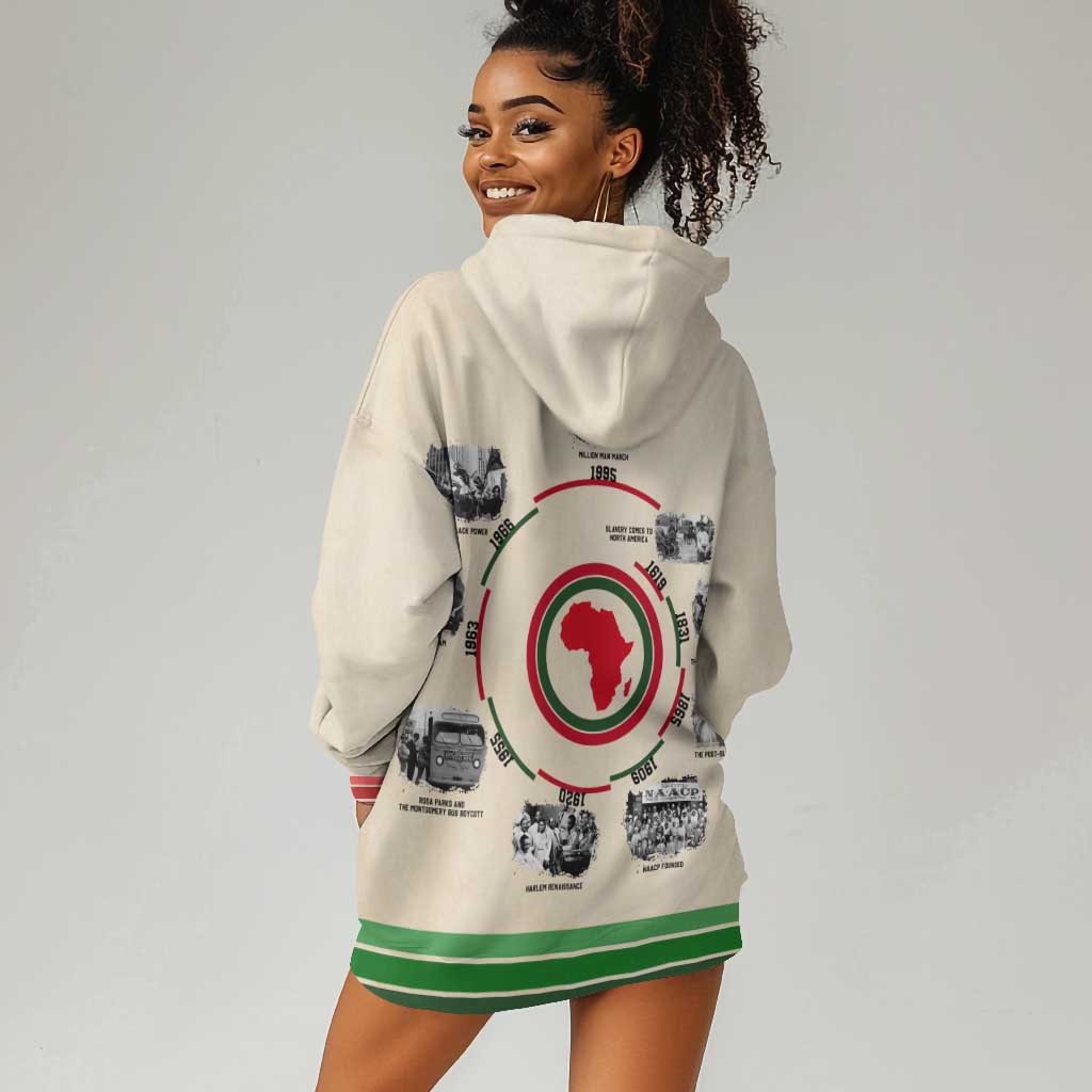 Black History Milestones - African Timeline Hoodie Dress