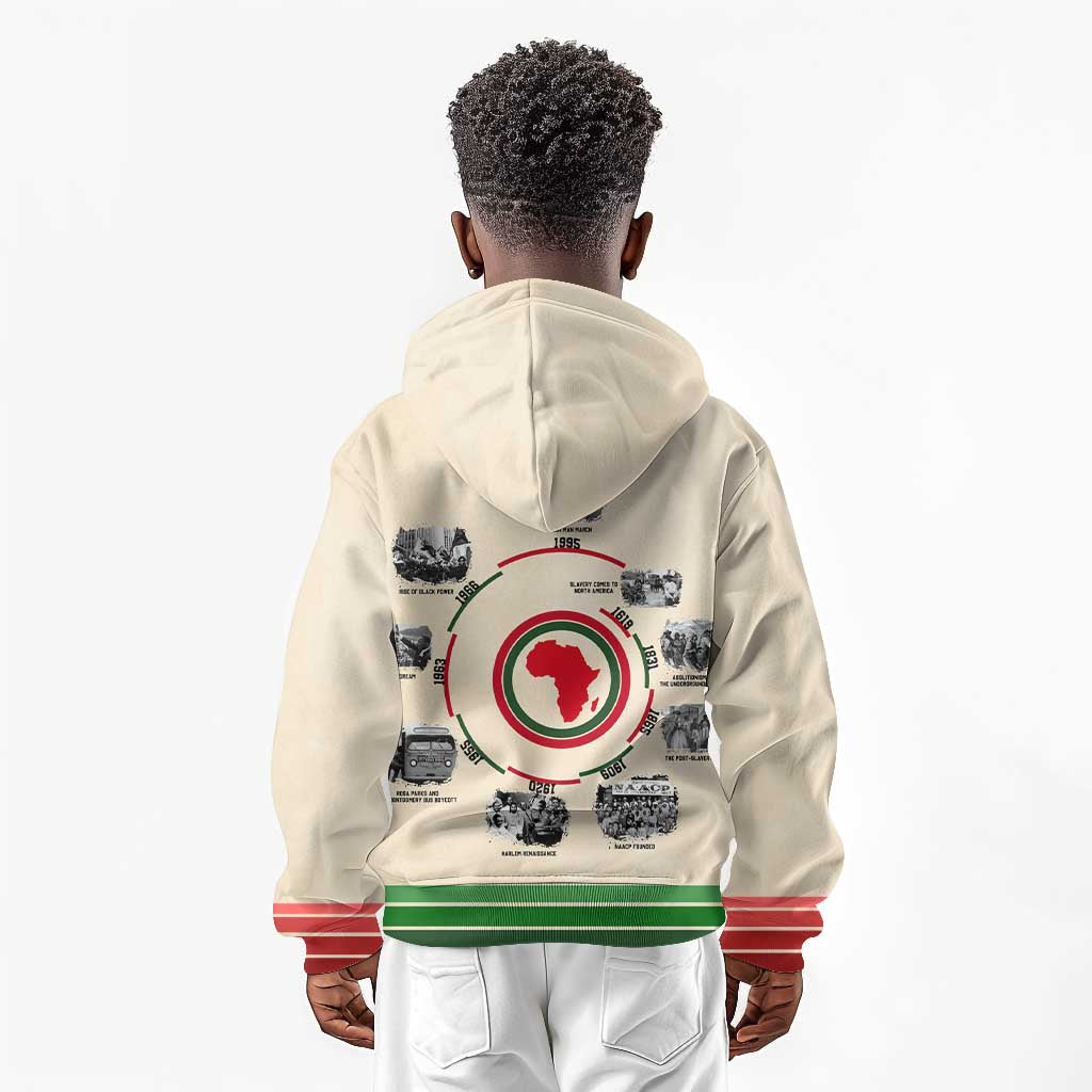 Black History Milestones - African Timeline Kid Hoodie