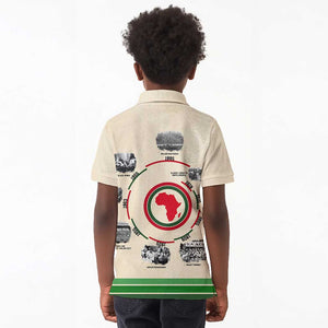 Black History Milestones - African Timeline Kid Polo Shirt