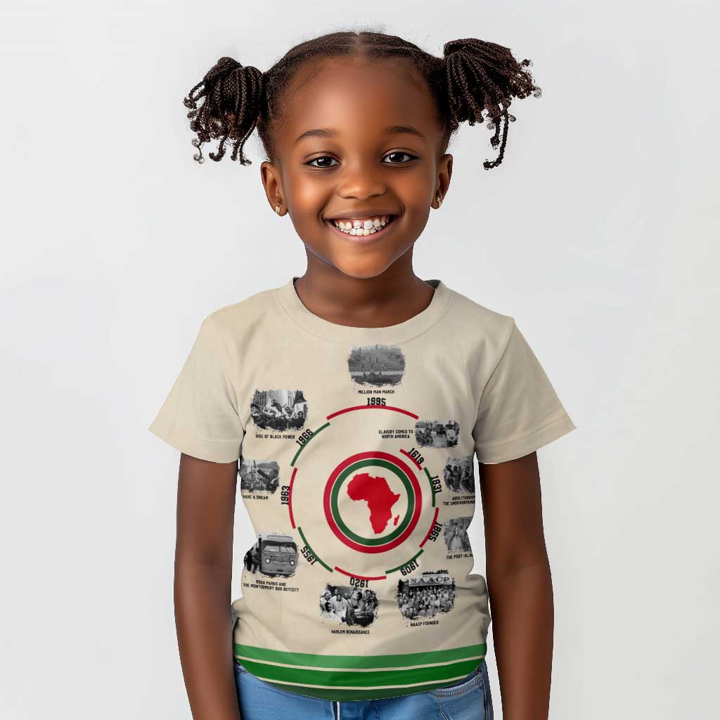 Black History Milestones - African Timeline Kid T shirt
