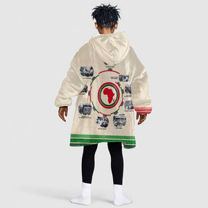 Black History Milestones - African Timeline KId Wearable Blanket Hoodie