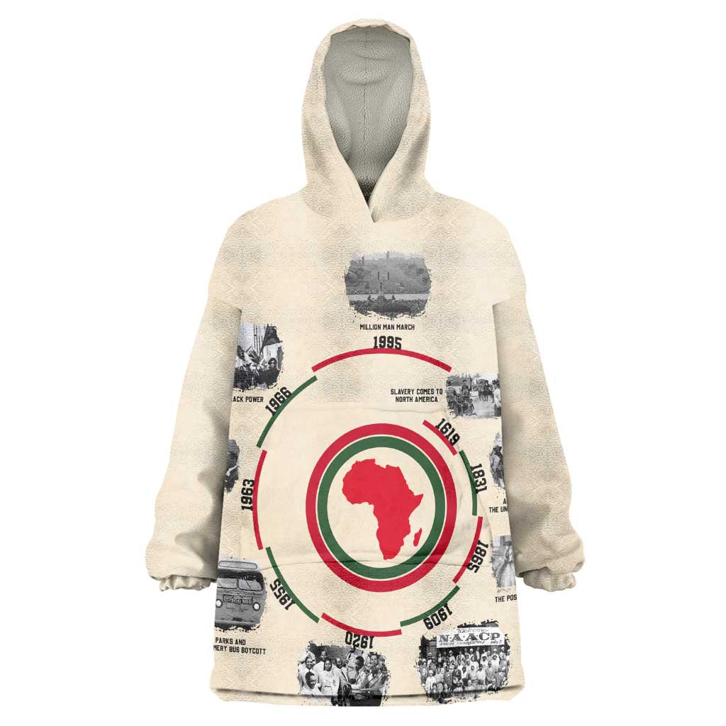 Black History Milestones - African Timeline KId Wearable Blanket Hoodie