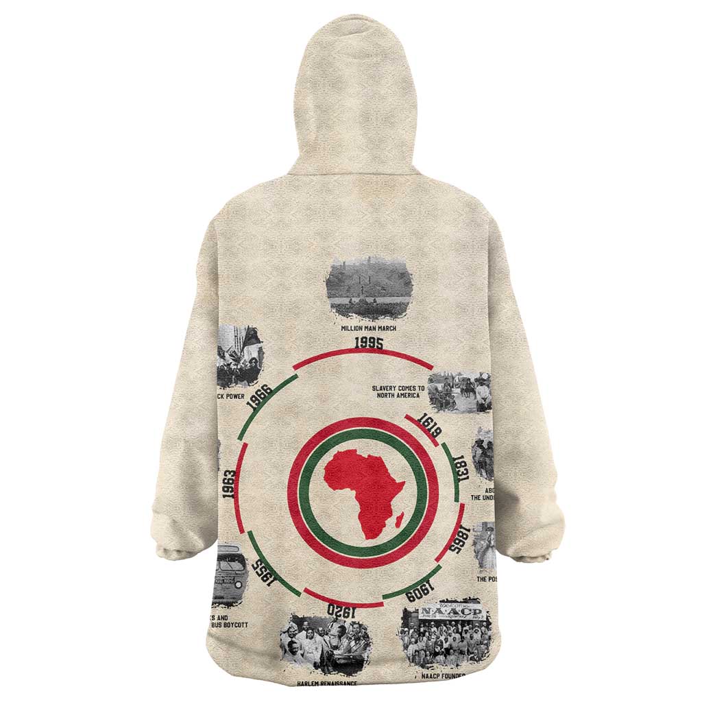 Black History Milestones - African Timeline KId Wearable Blanket Hoodie
