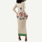 Black History Milestones - African Timeline Long Sleeve Bodycon Dress DT02