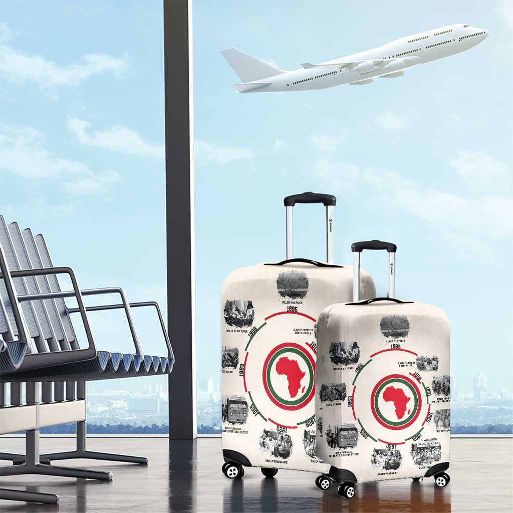 Black History Milestones - African Timeline Luggage Cover