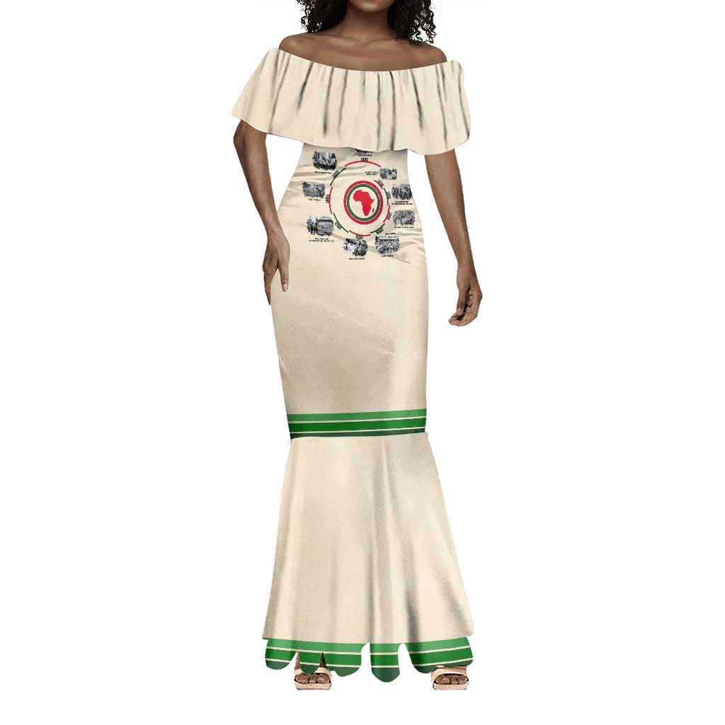 Black History Milestones - African Timeline Mermaid Dress