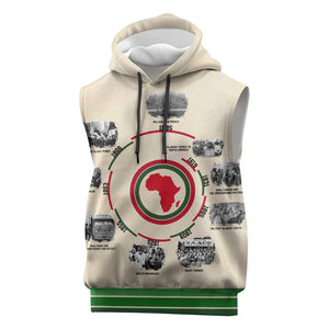Black History Milestones - African Timeline Sleeveless Hoodie - African Pride
