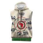 Black History Milestones - African Timeline Sleeveless Zip Hoodie - African Pride