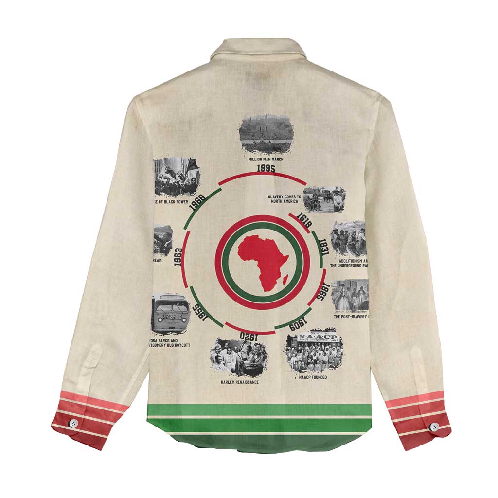 Black History Milestones - African Timeline Women Casual Shirt DT02