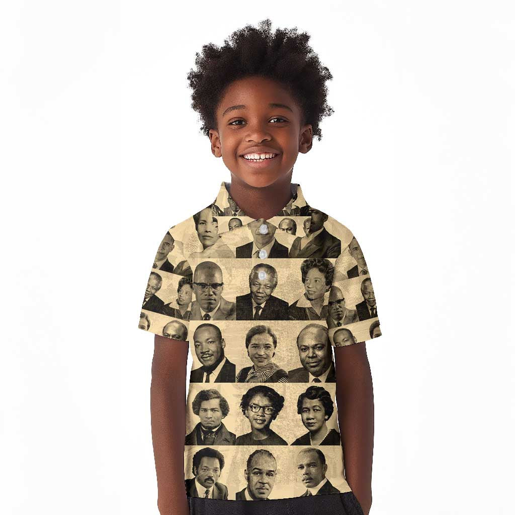 Civil Rights Leaders Kid Polo Shirt African-American