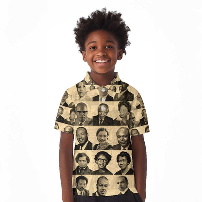 Civil Rights Leaders Kid Polo Shirt African-American