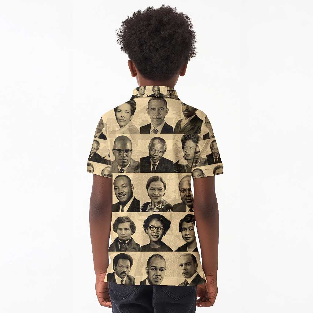 Civil Rights Leaders Kid Polo Shirt African-American