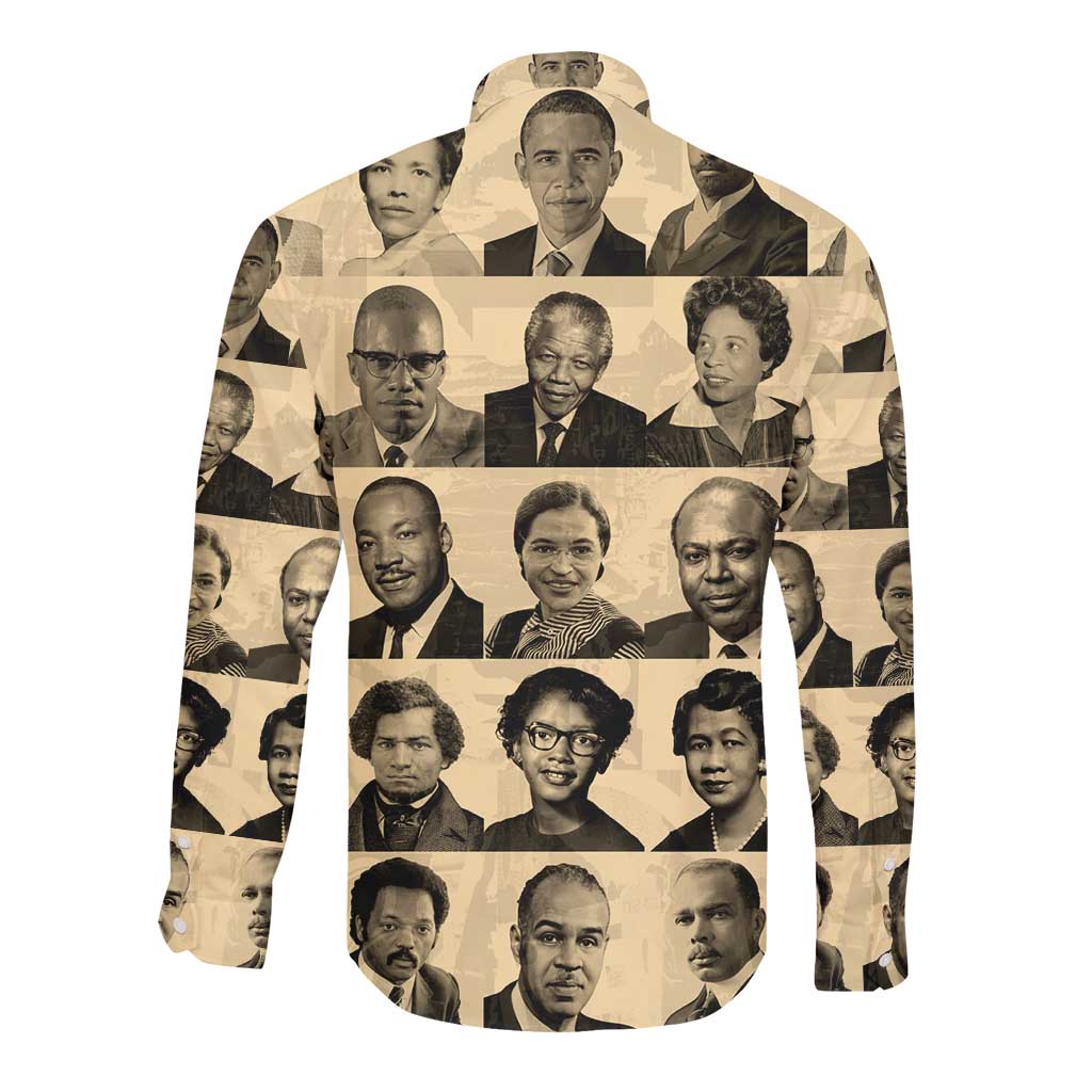 Civil Rights Leaders Long Sleeve Button Shirt African-American