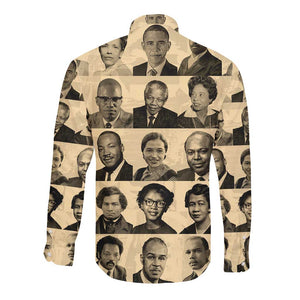 Civil Rights Leaders Long Sleeve Button Shirt African-American