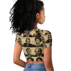 Civil Rights Leaders Raglan Cropped T shirt African-American