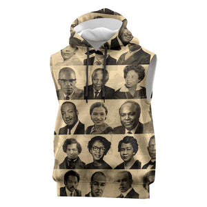 Civil Rights Leaders Sleeveless Hoodie African-American - African Pride