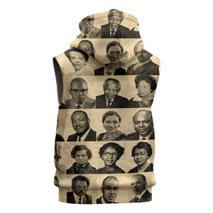 Civil Rights Leaders Sleeveless Hoodie African-American - African Pride