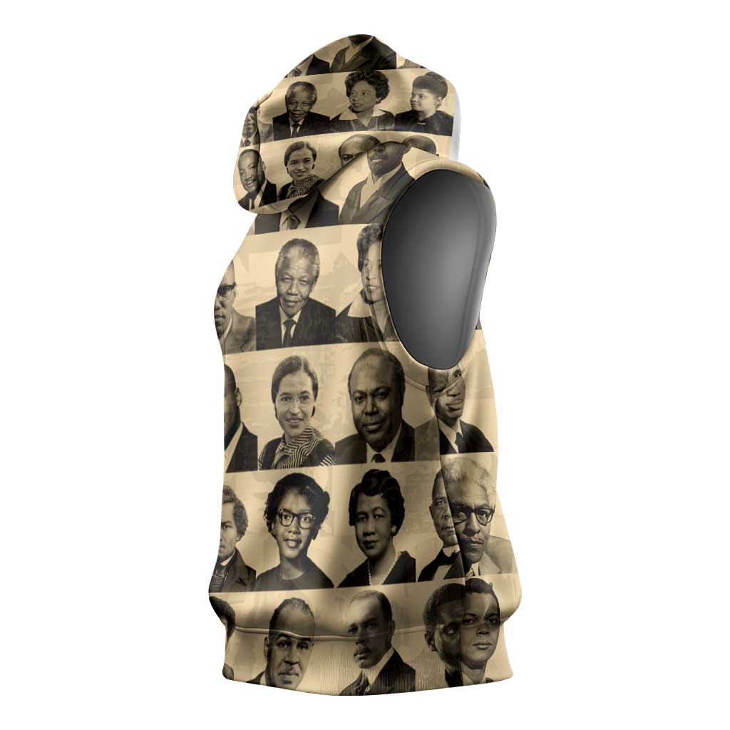 Civil Rights Leaders Sleeveless Hoodie African-American - African Pride
