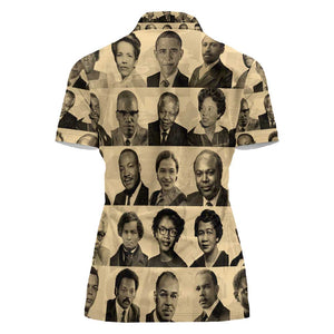 Civil Rights Leaders Women Polo Shirt African-American