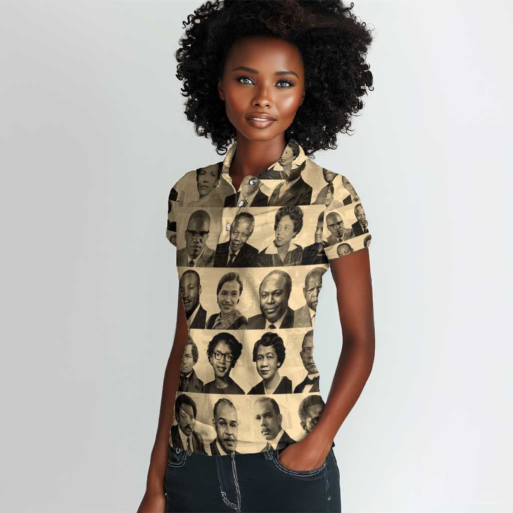 Civil Rights Leaders Women Polo Shirt African-American