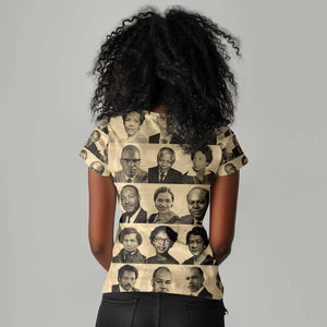 Civil Rights Leaders Women V-Neck T-Shirt African-American