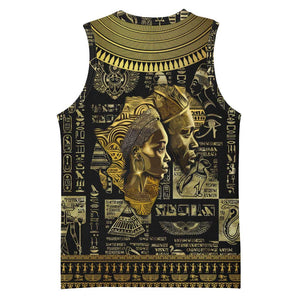 Egypt Pharaoh Basketball Jersey Egyptian Hieroglyphs and Symbols - African Pride