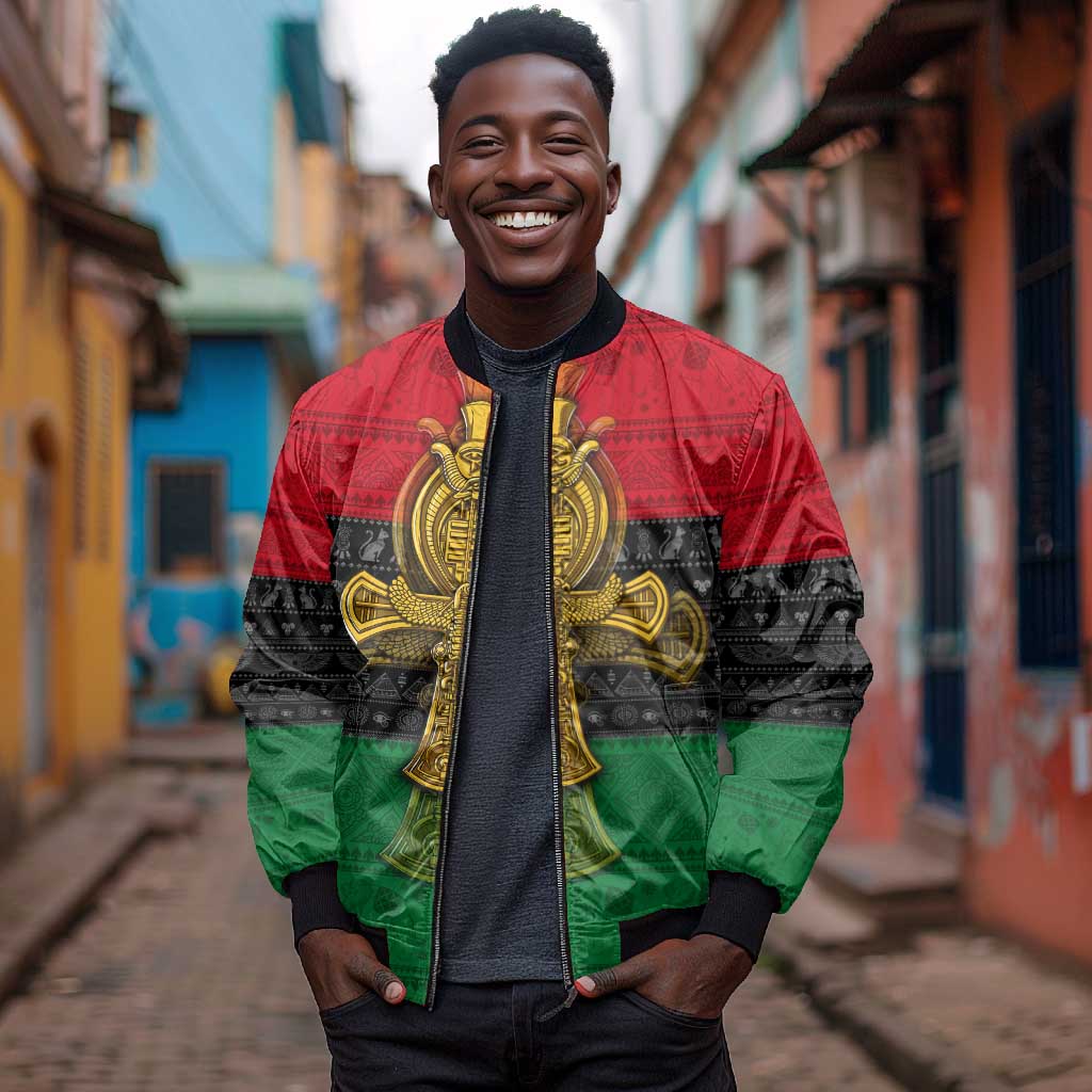 Pan African Ankh Bomber Jacket