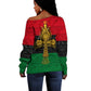 Pan African Ankh Off Shoulder Sweater