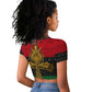Pan African Ankh Raglan Cropped T shirt