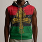 Pan African Ankh Sleeveless Zip Hoodie - African Pride