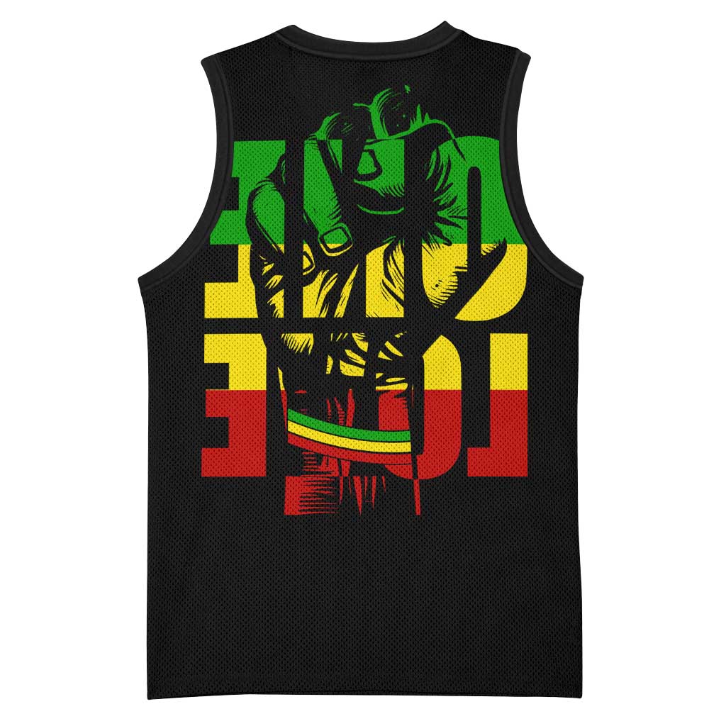 Reggae One Love Basketball Jersey African - African Pride