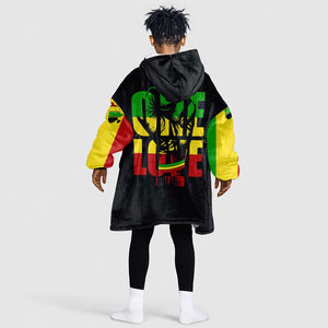 Reggae One Love KId Wearable Blanket Hoodie African