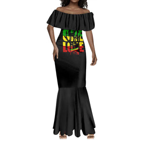 Reggae One Love Mermaid Dress African