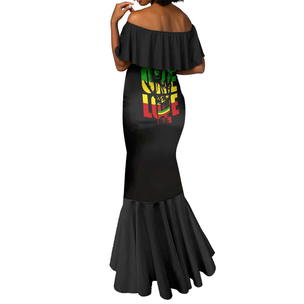 Reggae One Love Mermaid Dress African