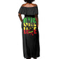 Reggae One Love Off Shoulder Maxi Dress African