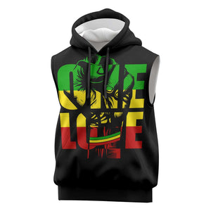 Reggae One Love Sleeveless Hoodie African - African Pride