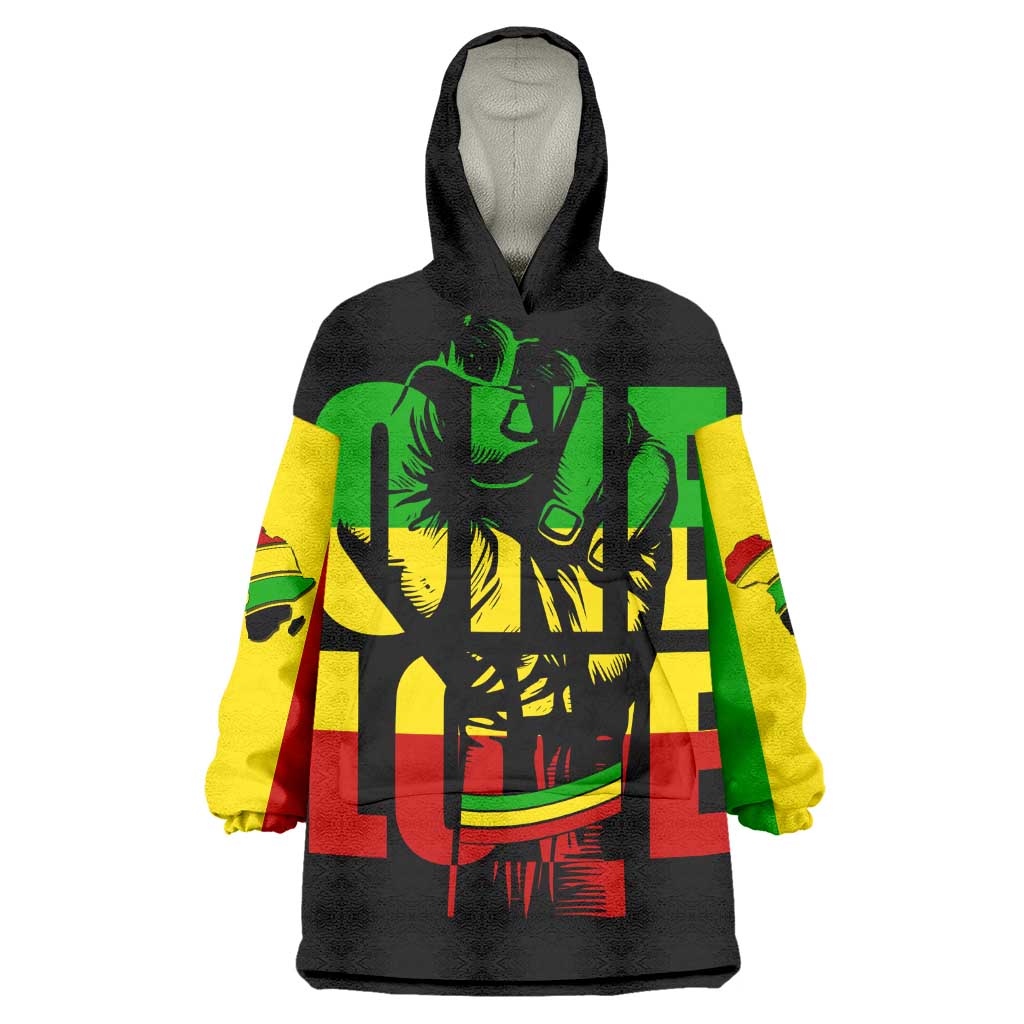 Reggae One Love Wearable Blanket Hoodie African