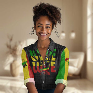 Reggae One Love Women Casual Shirt African DT02