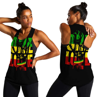 Reggae One Love Women Racerback Tank African