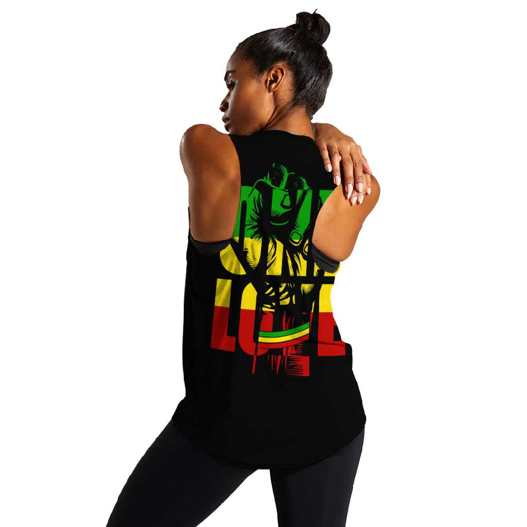 Reggae One Love Women Racerback Tank African