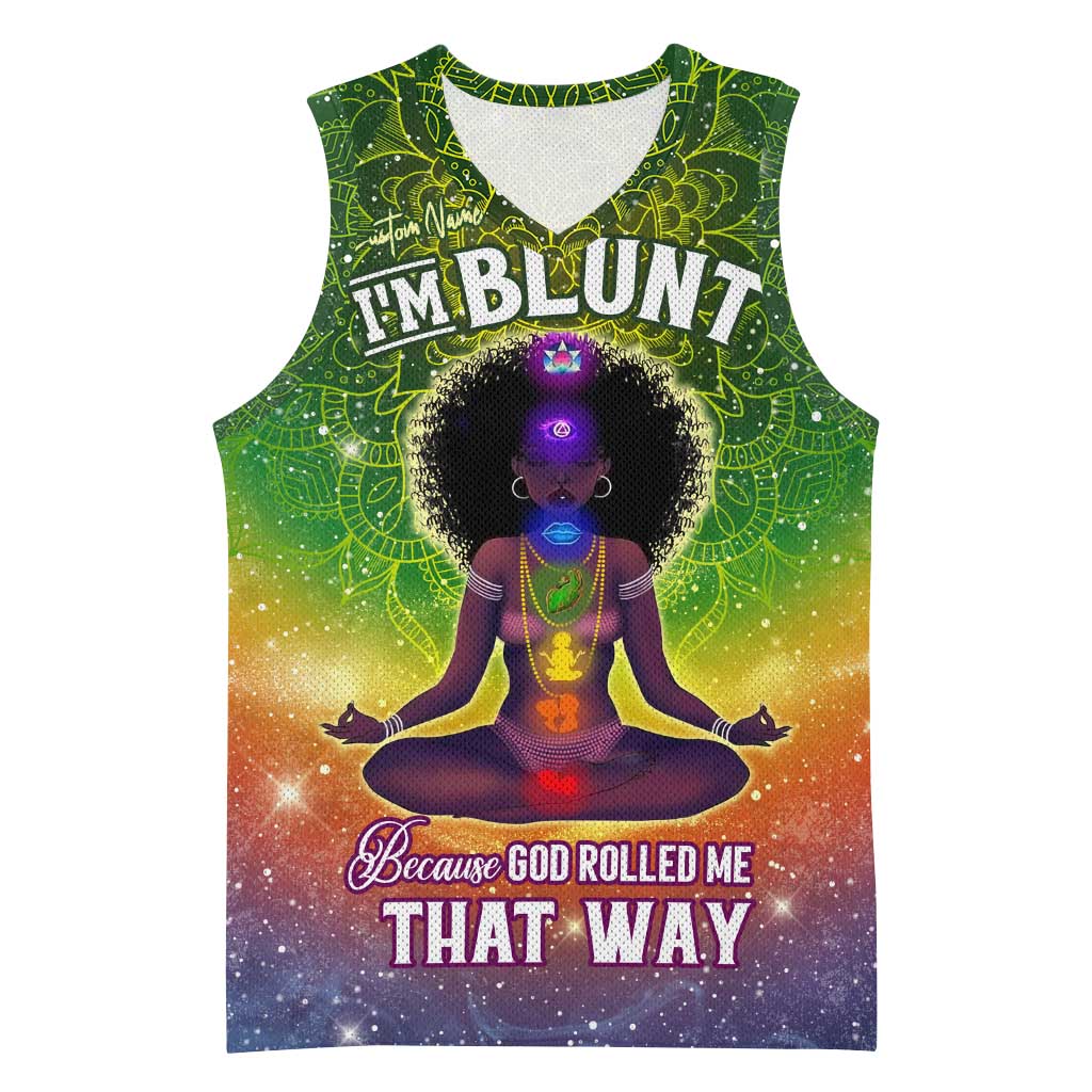 I'm Blunt African Basketball Jersey Black Women Mandala - African Pride