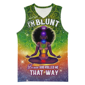 I'm Blunt African Basketball Jersey Black Women Mandala - African Pride