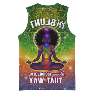 I'm Blunt African Basketball Jersey Black Women Mandala - African Pride
