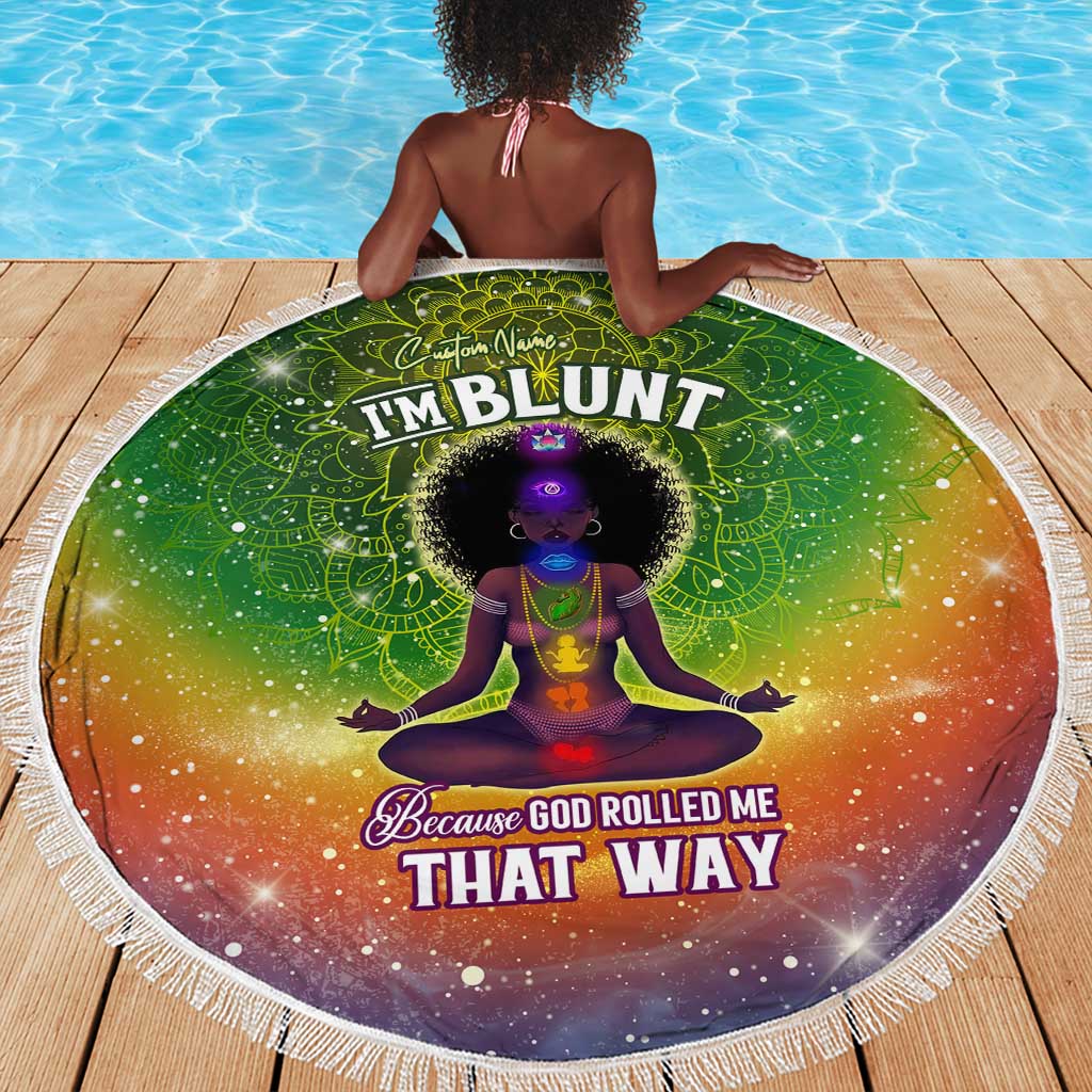 I'm Blunt African Beach Blanket Black Women Mandala