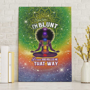 I'm Blunt African Canvas Wall Art Black Women Mandala