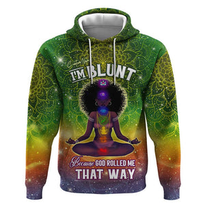 I'm Blunt African Hoodie Black Women Mandala