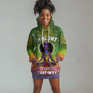 I'm Blunt African Hoodie Dress Black Women Mandala