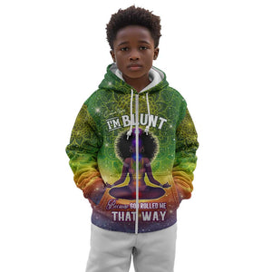 I'm Blunt African Kid Hoodie Black Women Mandala